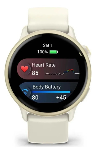 Relógio Garmin Vívoactive 6 Marfim Com Dourado 010-0298501 Creme