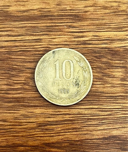 Moneda 10 Pesos Chile 1989 Ángel De La Libertad