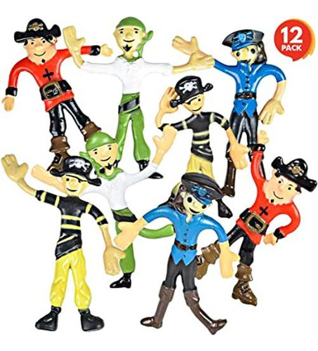 Artcreativity Figuras Piratas Flexibles Juego De 12