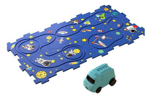 Puzzle Track Car Paly Set Montessori 8 Rompecabezas Espacio