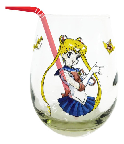 Vaso De Vidrio Copón Sin Tallo Sailor Moon Anime