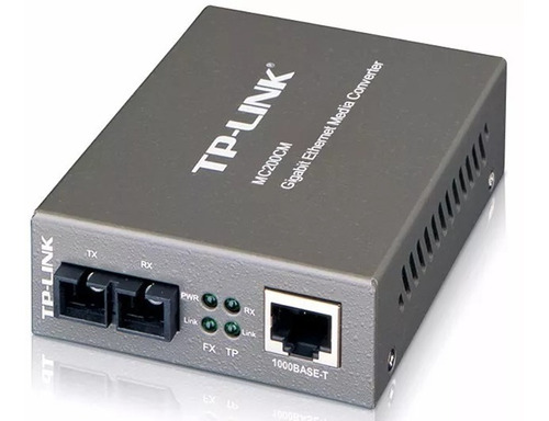 Tp Link Conversor Mídia Fibra Gigabit De Multi-modo Mc200cm