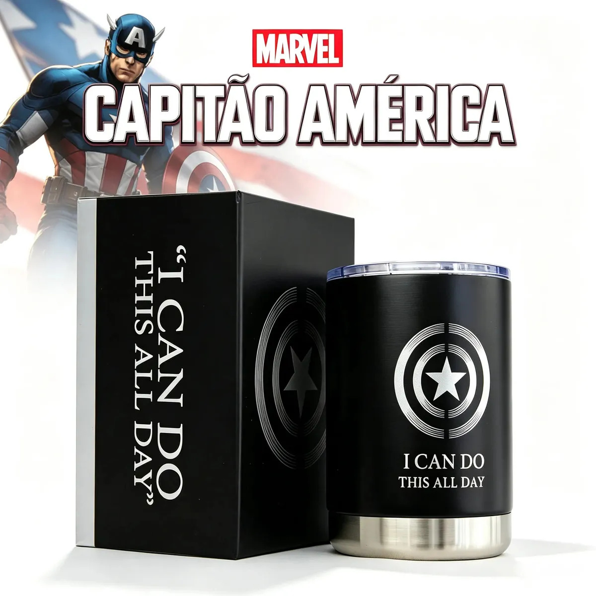 Copo TéRmico Inox CapitãO AméRica Preto 300ml Marvel Copo TéRmico Cafe vale a pena? Análise de preço e avaliações