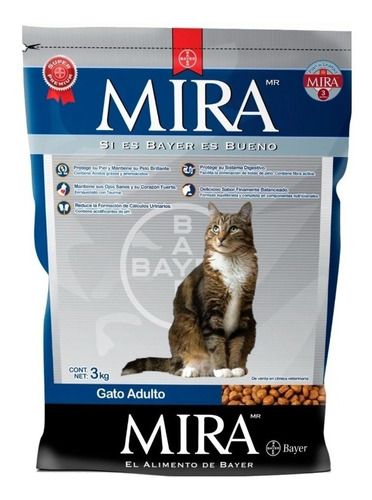 Alimento Mira Premium Para Gato Adulto Sabor Mix De 3kg