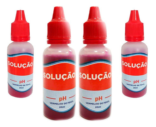 Kit Medição Ph Piscinas - Fenol Vermelho + Solução Ph