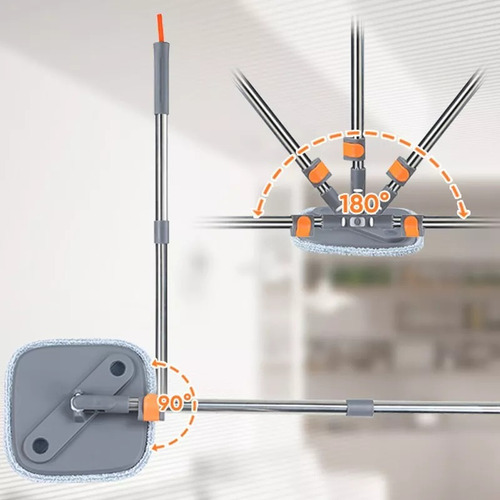 Trapeador Mopa 360 Con Balde Giratorio Centrifugo Microfibra