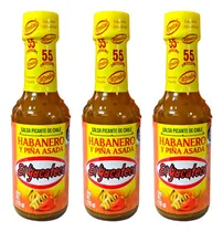 Comprar 3 Pzas Salsas Habanero Y Piña Asada El Yucateco 120ml C\u002Fu
