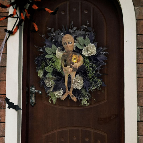 Corona De Halloween, Corona De Flores De Momia Para