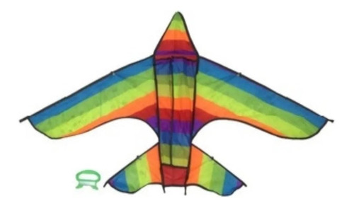 Cometa Para Niños Avion Multicolor Arcoíris Grande 140x98cm