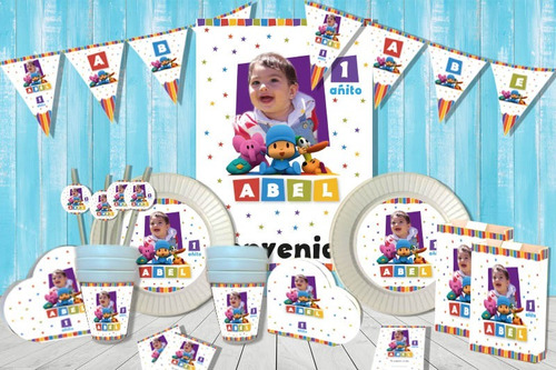 Pack Cotillón Personalizado 20 Partybox Pocoyo+souvenir