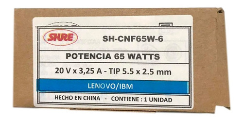Cargador Para Notebook Ibm/lenovo Sh-cnf65-6