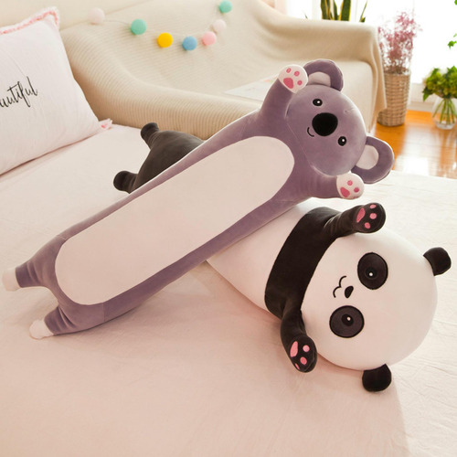 Almohada De Felpa Larga De Dibujos Animados, Trompeta Panda