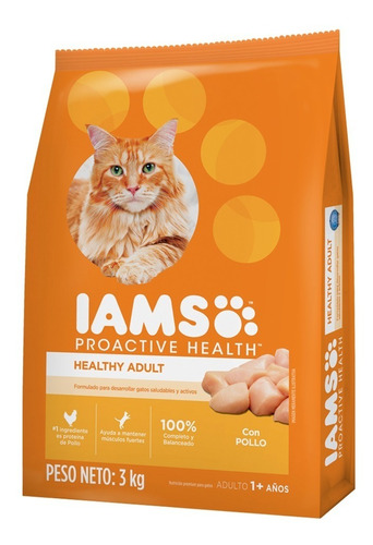 Iams Gato Adulto Sabor Pollo X 3 Kg