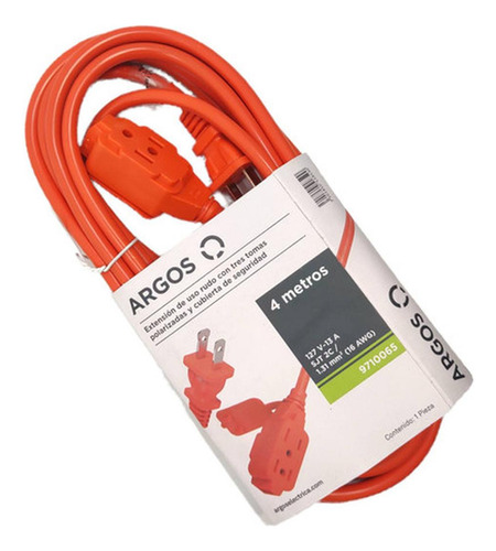 Multicontacto Extension Electrica Uso Rudo 4mts 16awg