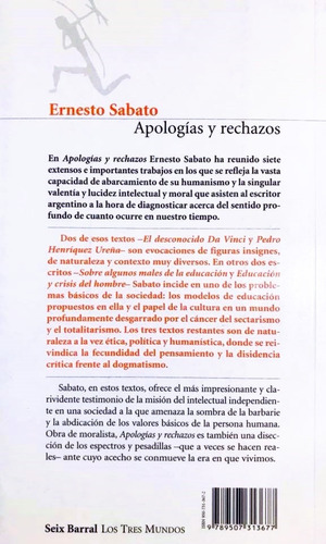 Apologías Y Rechazos - Ernesto Sabato (Usado)