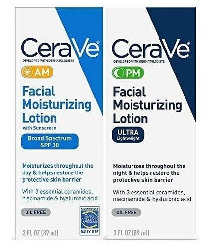 Cerave Loción Hidratante Am Pm Facial Rutina Día Y Noche