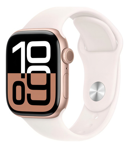Apple Watch Series 10 Gps + Cellular, 46 mm, caja de oro rosa, bisel, bisel, diseño de pulsera de malla de oro rosa