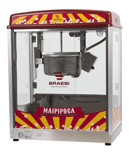 Carrinho De Pipoca Elétrico + Pipoqueira Braesi 220v
