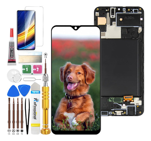 Jkpkj Pantalla Lcd Táctil Para Samsung A30s A307g A307 A307 A307f A307fn A307g A307gn A307gt Con Marco