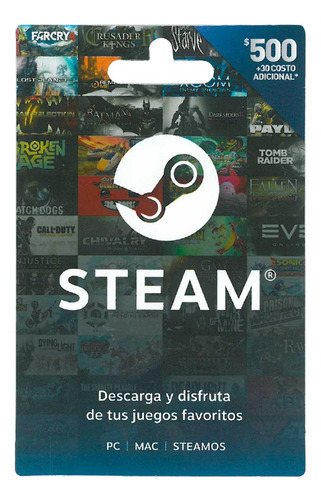 Tarjeta De Regalo Steam - 500 Mxn Código Digital