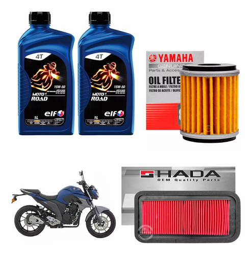 Kit Service Yamaha Fz 25 250 Elf 15w50 + Filtros Sia++