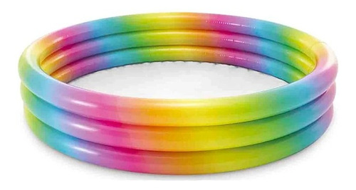 Piscina Inflable Rainbow 3 Anillos 110cm Verano Niños