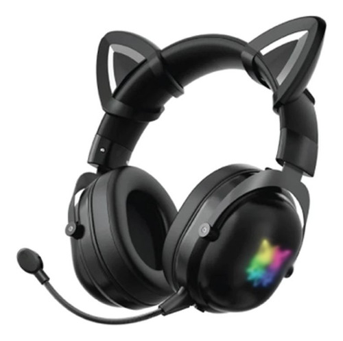 Audífonos Diadema Gamer Cat B20 Bluetooth Rgb Sonido Premium Color Negro