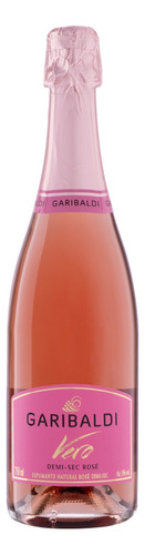 Espumante Brasileiro Rosé Demi-Sec Garibaldi Vero Trebbiano Malvasia Ancellotta Serra Gaúcha Garrafa 750mlGaribaldi Vero 2022 adega Raro Brazil 750 ml