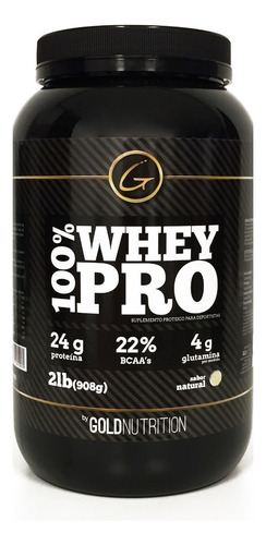 Proteína - 100% Whey Pro 2lb - Gold Nutrition Sabor Natural