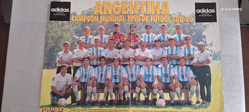 Póster Selección Argentina Sub 20 Campeón Mundial 1995