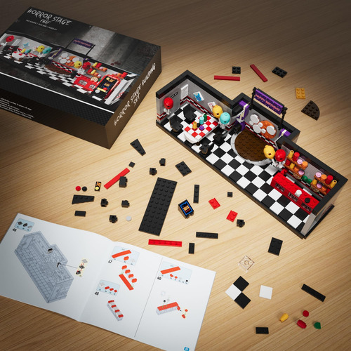 Xalvitra Blocos Fnaf: Pizzaria Halloween Com Cenário