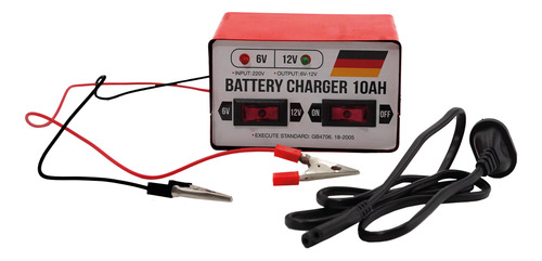 Cargador Bateria 10ah Moto Lancha Cuatri 6v-12v 10 Amp