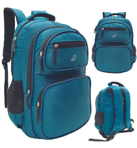 Mochila Juvenil Escolar Notebook 15 Polegadas Kvn21091 Azul