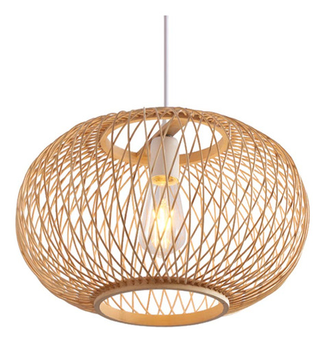 Globo Bambu Colgante Iluminacion Estilo Asiatico 19.5  Ancho