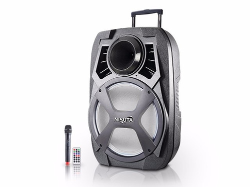 Parlante 15 Portatil Bateria Bluetooth Microfono Luces Led