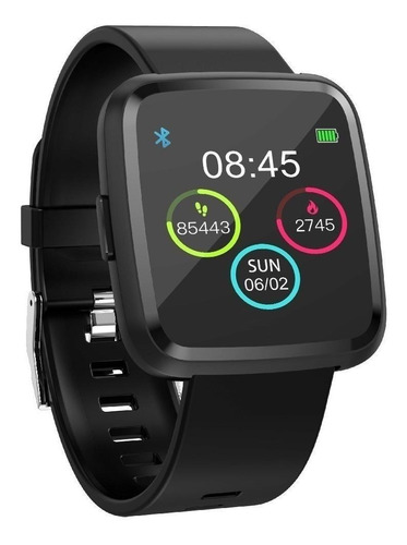 Imagen 1 de 12 de Smartwatch Tedge H1104A 1.3" caja negra, malla negra de plástico y bisel de aleación de zinc H1104A