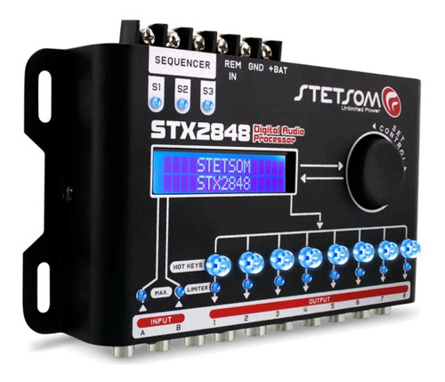 Processador De Audio Stx-2848 Equalizador Crossover Stetsom