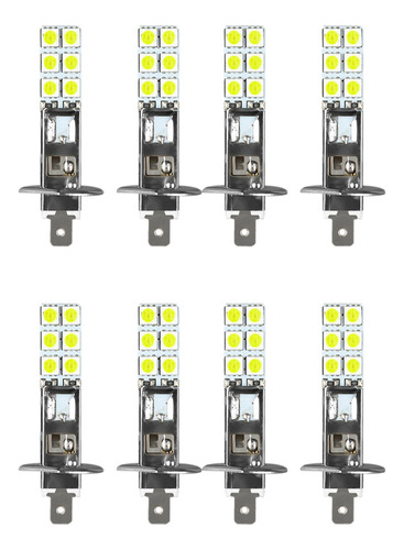 Kit De 8 Bombillas Led H1 6000 K Superblancas De 80 W