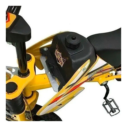 Bicicleta cross infantil Unitoys Moto Cross R16 color amarillo