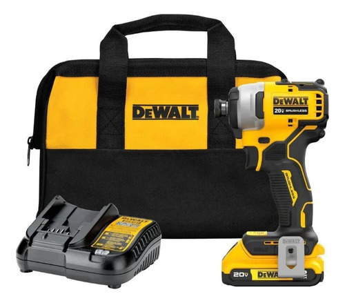 Destornillador De Impacto 1/4 20v Brushlees Dewalt Dcf809d1 Color Amarillo Frecuencia 0
