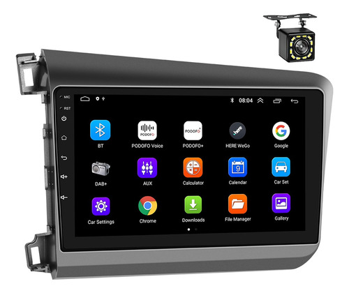 Autoestéreo De 9 In C/android 10.1 Para Honda Civic 2012-15