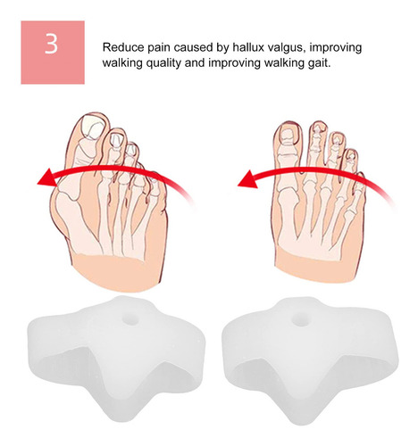 Separadores De Dedos De Gel Suave De Silicona Para Terapia