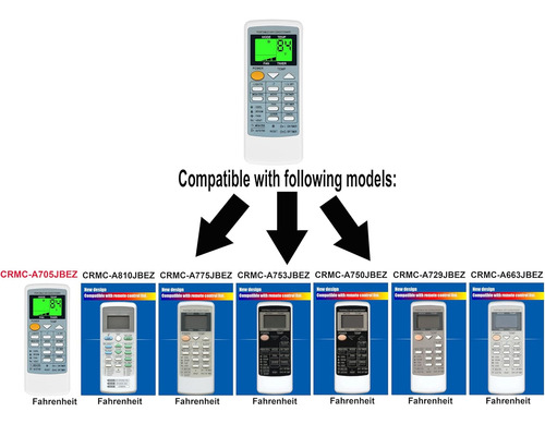 Control Remoto Repuesto Para Sharp Crmc-a805jbez/cv-p09fl