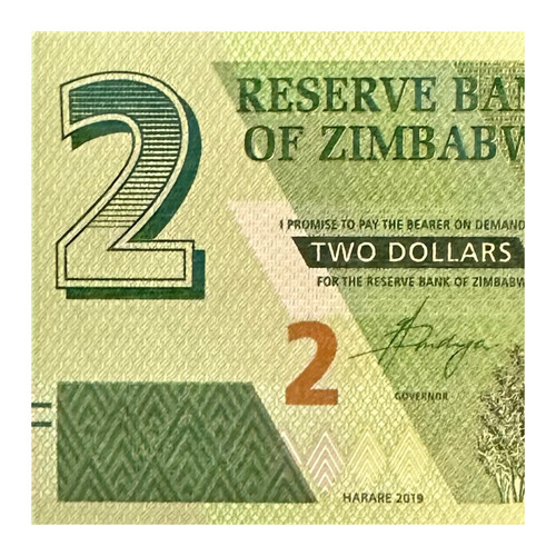 Zimbabwe - 2 Dólares - Año 2019 - P #101 - Africa