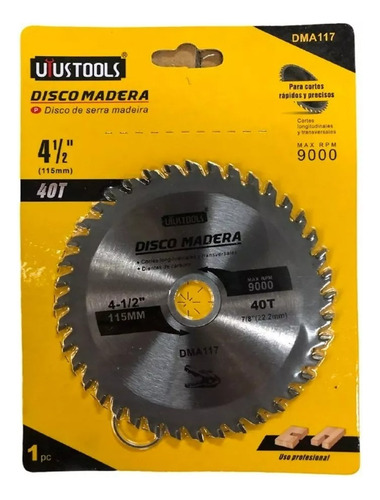 Disco Sierra Circular 4 1/2 40 Dientes Melamina