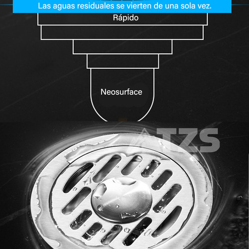 -de Coladera De Baño Antiolores De Acero Inoxidable