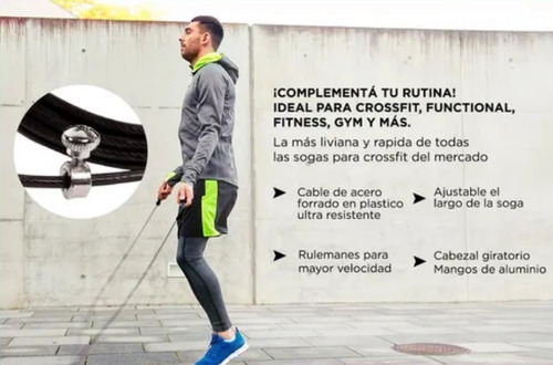 Imagen 2 de 7 de Soga De Saltar Entrenamiento Speed Rope X10 Unidades