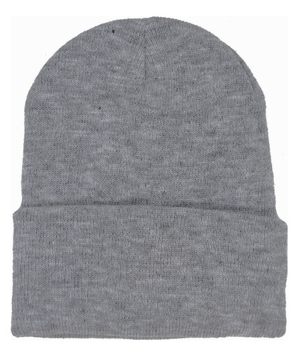 Gorrito Lana Gris Liso Unisex Modelo Rocky Gorros Invierno