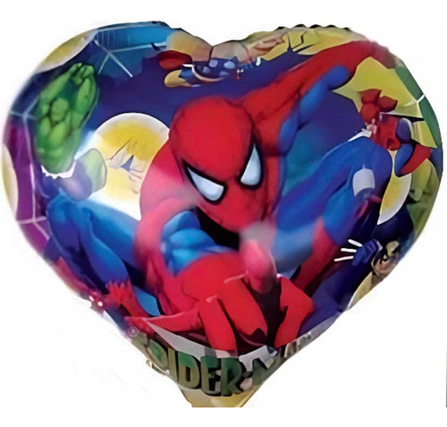 Set 12 Globos Spiderman 45 Cm Con Varillas