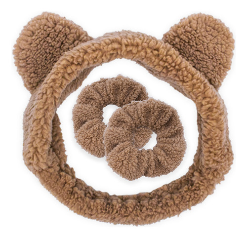 Frog Sac Diadema De Spa Para Lavar La Cara, Oso De Peluche, 